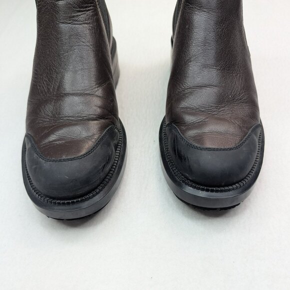 Aquatalia Men’s Size 5.5 Brown Leather Chelsea Boots | Waterproof Lug Sole Italy main image 5